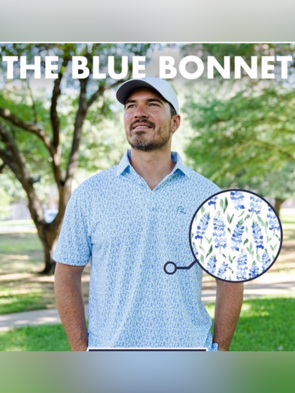 Rhoback The Blue Bonnet 2.0
Men's Short Sleeve Performance Polo Size Large